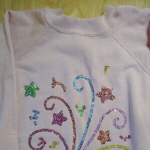 Vintage Star Celebration Flourish Sequins Crewneck